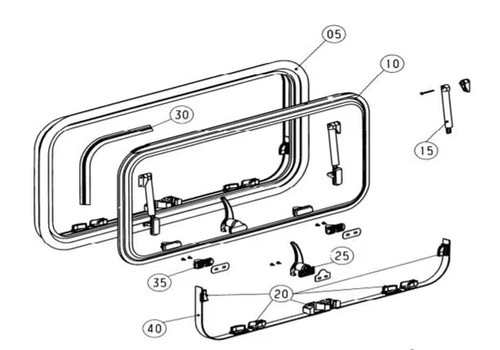 Schiebeband komplett dometic - schiebeband,